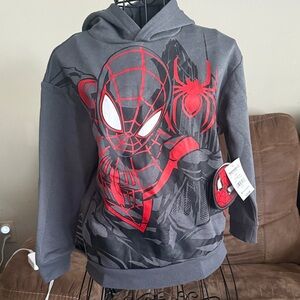 Spider-Man Gray and Red Kids Hoodie